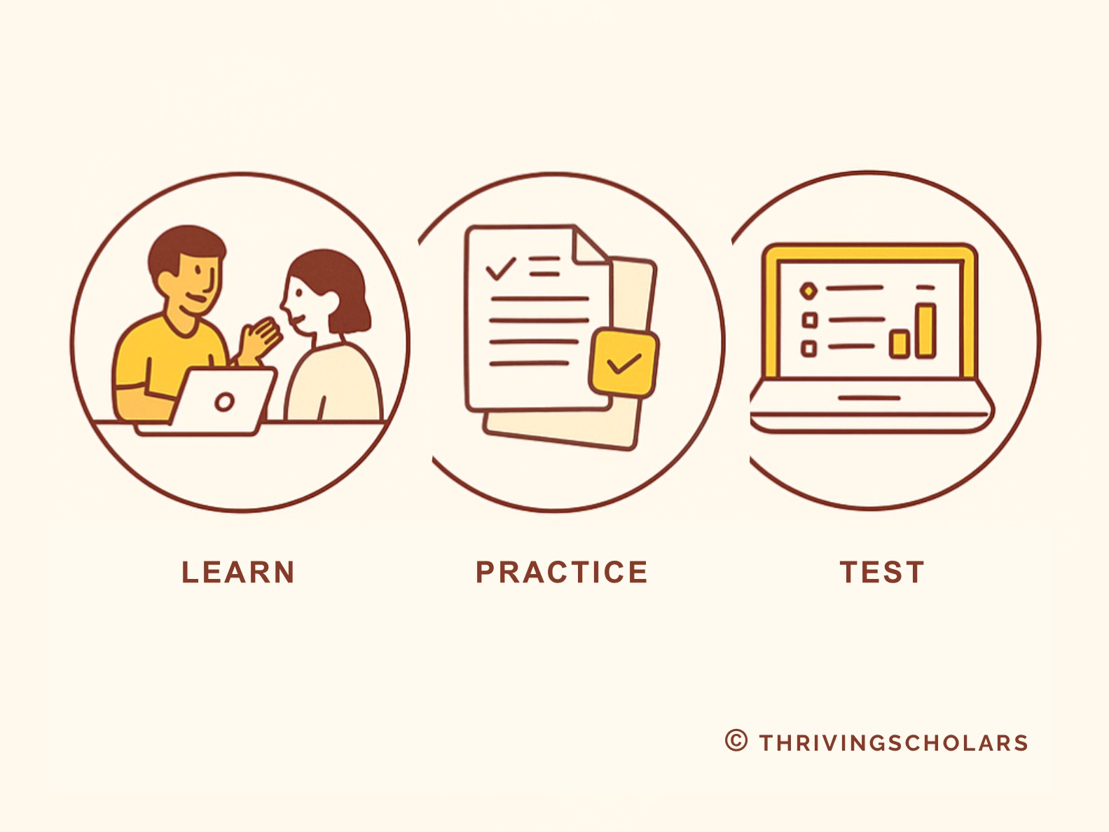 Learn, practise and test with Thriving Scholars